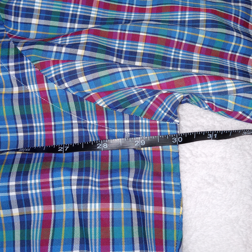 Ralph Lauren Shirt Mens 2XLT Blue Plaid Classic Fit Button Down Cotton Preppy - Picture 12 of 15